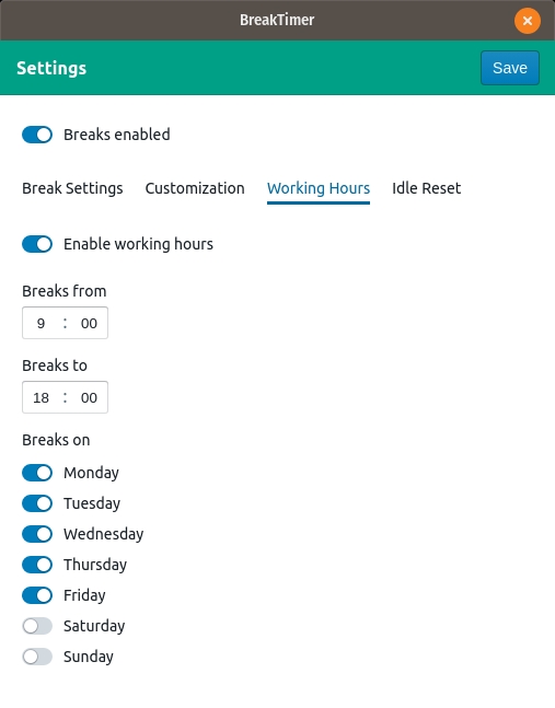 BreakTimer(休息提醒)v0.7.5.0