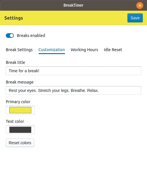 BreakTimer(休息提醒)v0.7.5.0