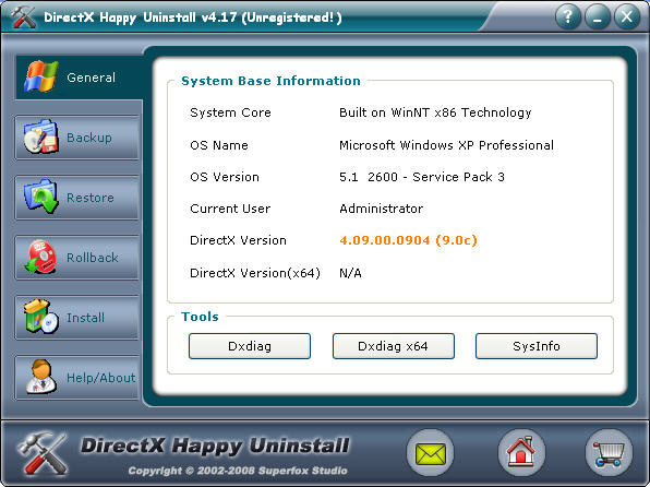 Directx卸载工具 6.2