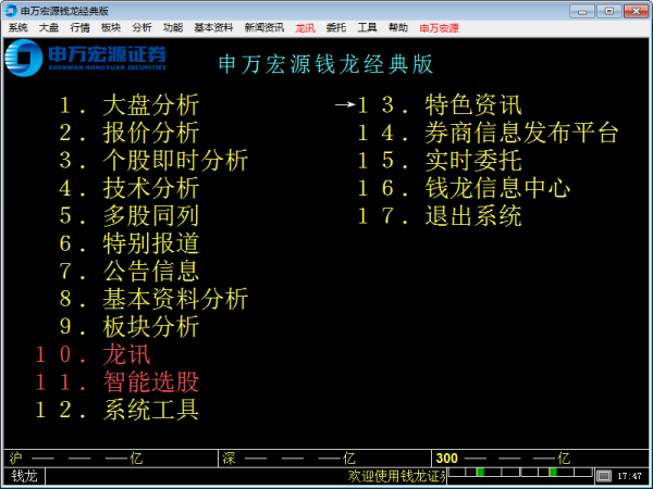 申万宏源钱龙旗舰版 6.0
