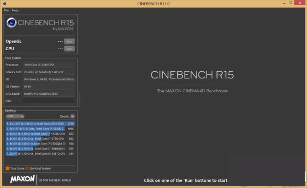 Cinebench系统测试 11.5